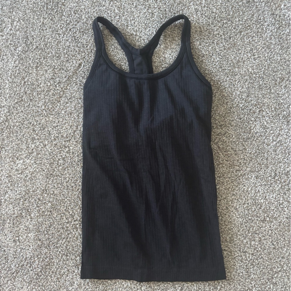 Black Racerback Tank Top ebb to street lululemon tank